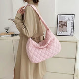 Gepolsterde Ballerina Extra Grote Puffer Tote Crossbody Gepolsterde Schoudertas