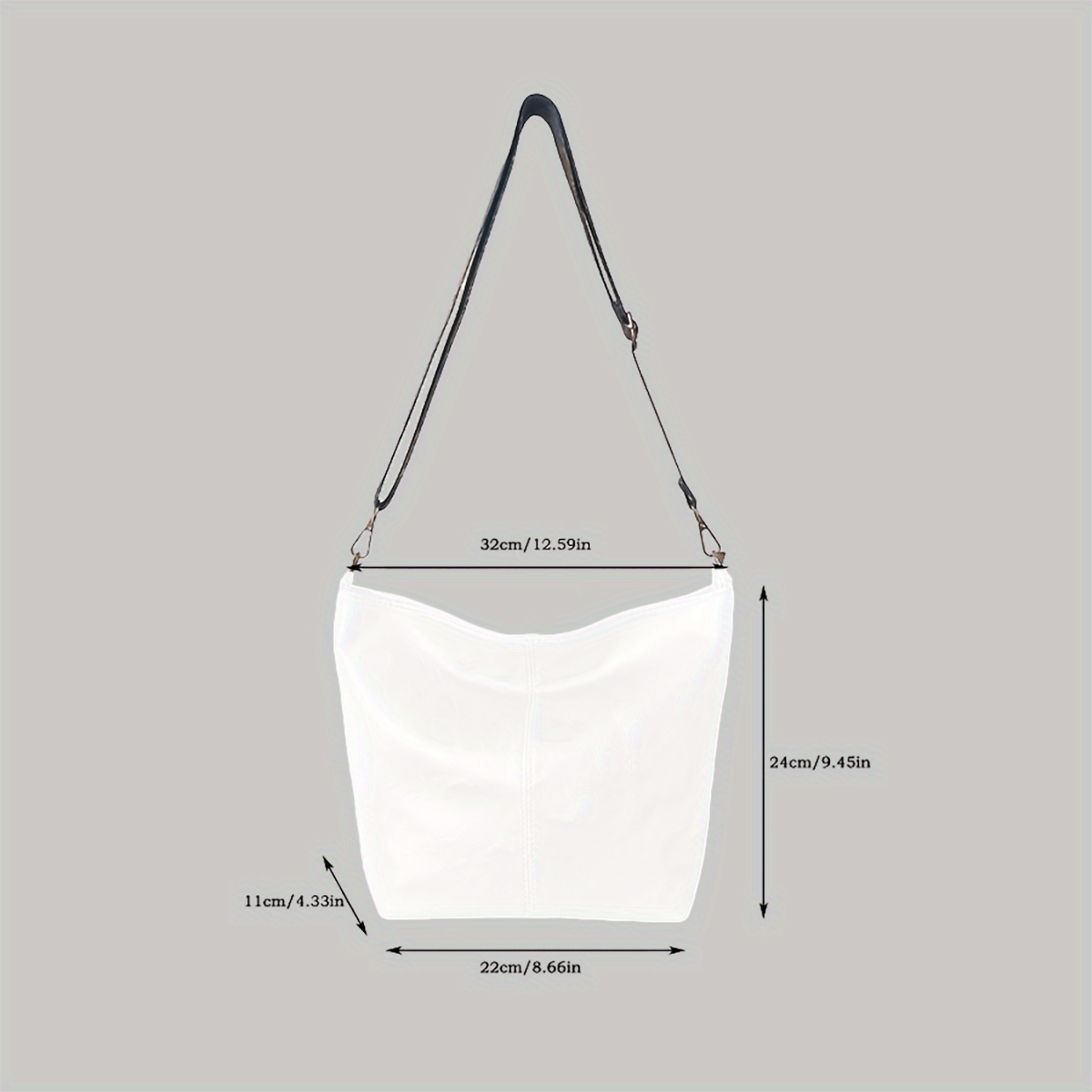 Brede Geometrische Tas – Grote Capaciteit Crossbody met Retro Vibe