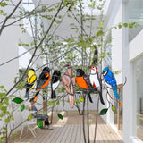 Gebrandschilderd glas vogel Suncatcher