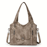 Vintage-Stijl Vegan Leren Schoudertas - Marivelle