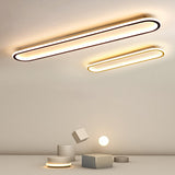 Minimalistisch Elliptische LED Plafondlamp Metaal/Acryl Zwart/Goud/Roségoud