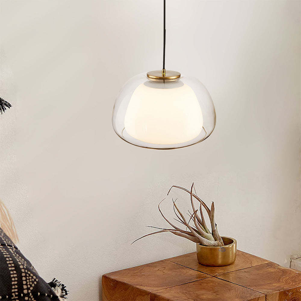 Moderne Jelly Hanglamp – Elegante Witte Glazen Kap met Verstelbare Daling