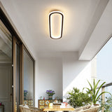 Minimalistisch Elliptische LED Plafondlamp Metaal/Acryl Zwart/Goud/Roségoud