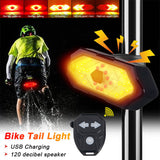Waterdichte Nacht Fietsen LED Mountainbike Afstandsbediening Stuur Achterlicht