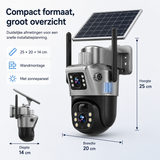 DualGuard Solar 4K – Draadloze beveiligingscamera met zonnepaneel & 360° zicht