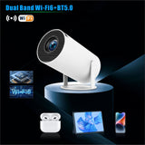 Slimme Mini Projector - Draagbare 180° Rotabele Projector voor Buitenfilms en Streaming