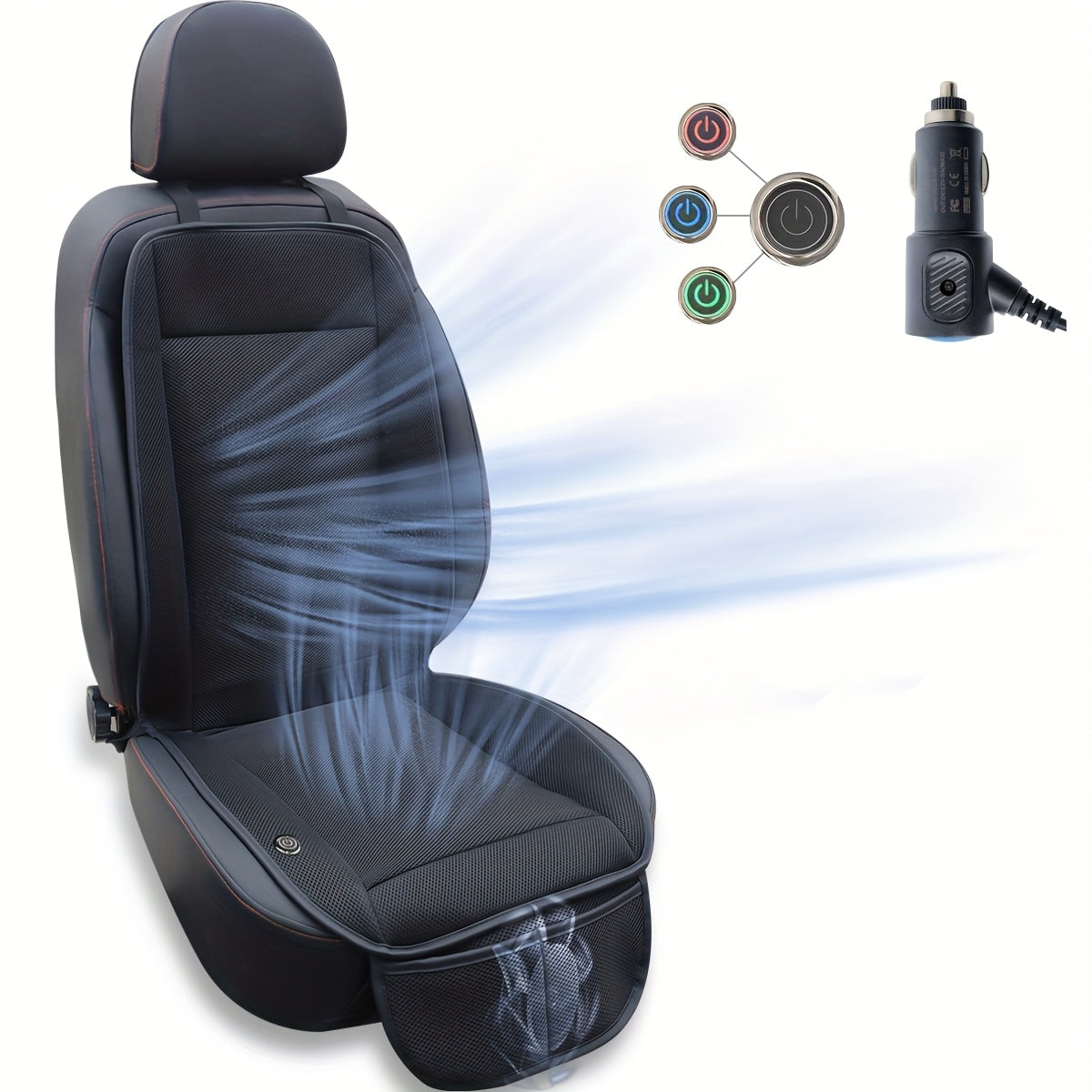 Turbo Ventilator Autostoelkussen – Snel Koeling en Comfort