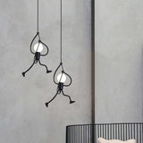 Retro IJzeren Man Hanglamp – Speelse Vintage Charme voor Unieke Interieurs