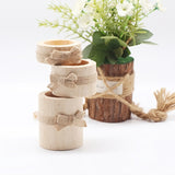 Houten Theelichthouder met Jute Touw – Rustieke Decoratie voor Huis en Tuin