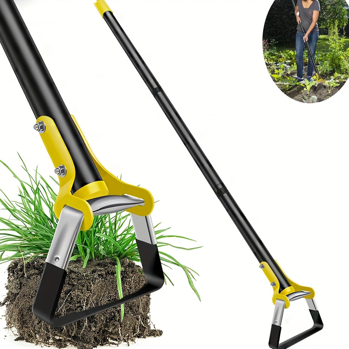 Roestvrijstalen Ergonomisch Tuinwerktuig met Driehoekige Kop – Voor Onkruid en Grond