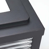 Moderne LED Buitenpaallamp - Geribbeld Glas