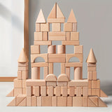 Natuurlijke Houten Bouwblokken Set - Voor Creatief Spel en Educatie