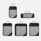 Compressie Reisorganisers | Slimme Inpakoplossing | Ruimtebesparende Bagage Cubes | Perfect Voor Vakanties & Zakenreizen | 5-delige Set | Lichtgewicht & Duurzaam | Maximale Ruimtebesparing | Avontuurlijke Reiskompanen