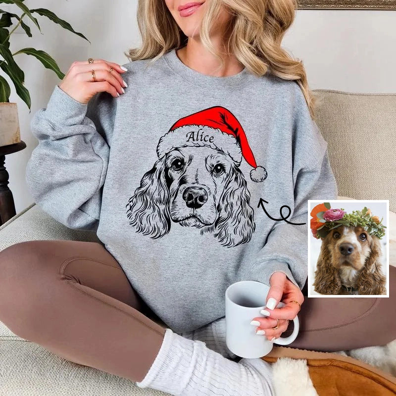 SantaPaws | Een gedepersonaliseerde kersttrui met jouw huisdier erop