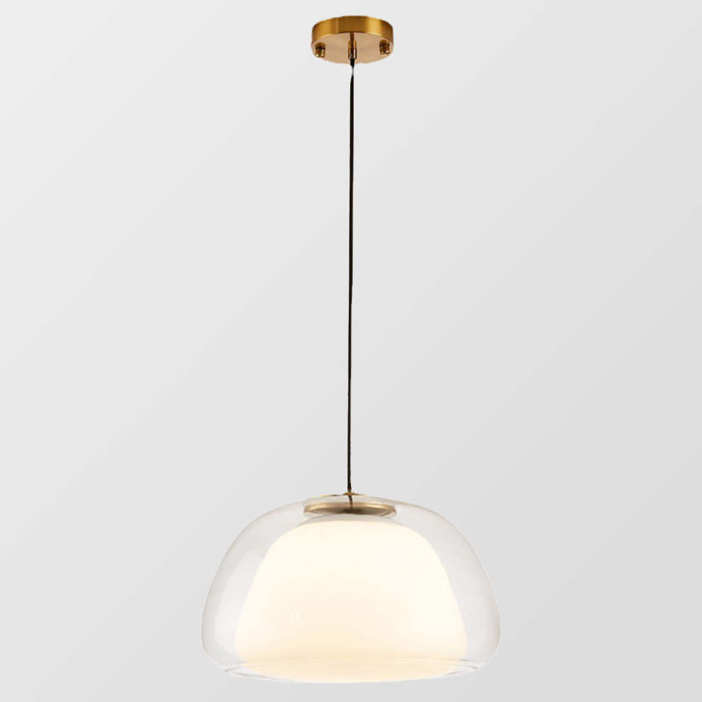 Moderne Jelly Hanglamp – Elegante Witte Glazen Kap met Verstelbare Daling