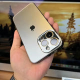 Gegalvaniseerde Matte Acryl Gehard Glas iPhone Beschermhoes