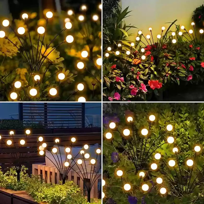 FireFlies | sfeervolle LED tuinverlichting | Zonne-energie tuinlampen buitenverlichting automatische LED-lampen weersbestendig energiezuinig eenvoudig te installeren veilige buitenlampen esthetisch aantrekkelijk voor tuin en balkon