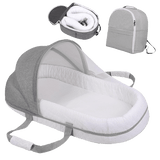 Vouwbaar & draagbaar babynest met muskietennet – Slaapinsel Cosina