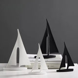 Maritieme Zeilboot Sculptuur - Elegante Decoratie voor Thuis