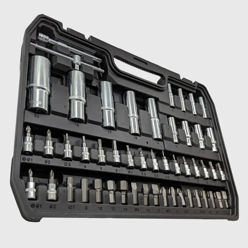108-delig ratelsleutelset van chroom-vanadium – TorqueMaster
