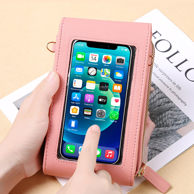 Touchscreen Telefoontas met Portemonnee‑functie – Compacte Crossbody voor Dagelijks Gebruik