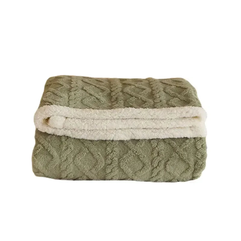 Dik Lamswollen Winter Fleece Deken - LuxyCozy