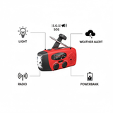 ReadyWave | Noodradio met handzwengel en zonnepanelen