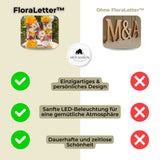 FloraLetter - Bloemenlampenletters van hars