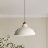 Scandinavische Houten & Metalen Hanglamp – Moderne Nordic Elegantie