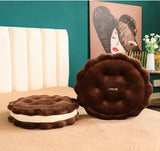 Pluche Koekjes Kussen – Zacht Chocolade Chip Kussen voor Zoete Huisdecoratie