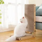 L-Vormige Interactieve Krabplank voor Katten – Slijtvast Houten Post voor het Slijpen van Klauwen en Training van Katten met Duurzame Materialen