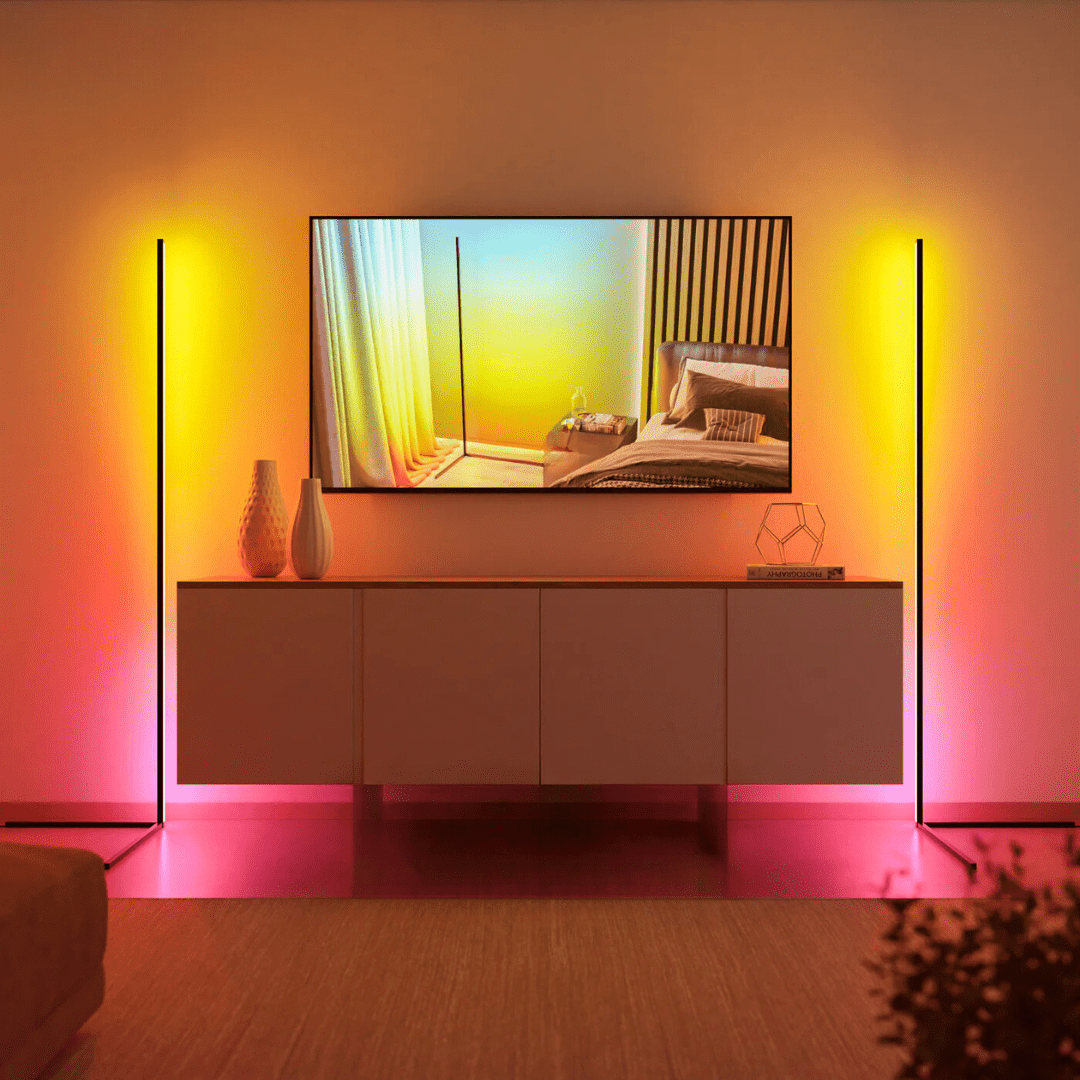 Ambiance Dimbare LED Vloerlamp – Luxe Verlichting met 1+ Miljoen Kleuren