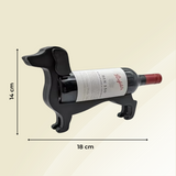 Wijnfleshouder Teckel CorkHound | Origineel Ontwerp | Stevig & Decoratief | Voor 375–500 ml