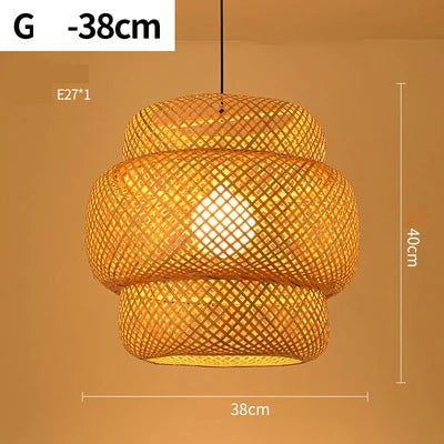 Handgemaakte Rieten Hanglamp - RayaLicht