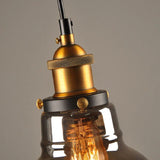 Industriële retro hanglamp met glas – Kappen van gerookt glas