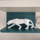 Zwart-Witte Panter Sculpturen - Modern Kunst Duo voor je Interieur