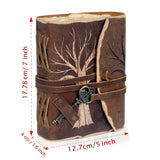 Handgemaakt Vintage Notitieboek met Leren Look en Sluitsleutel – Voor Creatieve Geesten