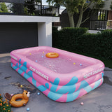 Vrolijk Opblaasbaar Zwembad voor de Tuin – Duurzaam PVC, Perfect voor Zomerse Feestjes en Familieplezier