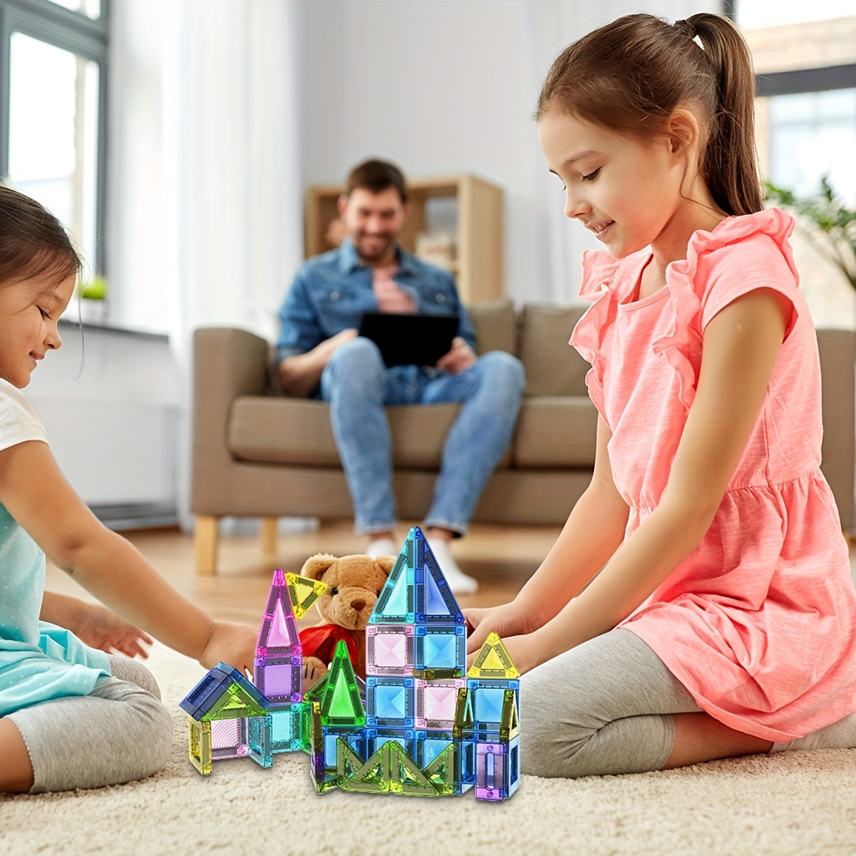 Mini Magnetische Bouwblokken Set – Compact en Veelzijdig Speelplezier