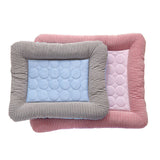 Verkoelende Huisdiermat voor Hond of Kat – Zomer Koelmat van Ice Silk in Blauw of Roze