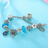 925 Sterling zilveren armband met bloemencharms | Elegante dames sieraad cadeau