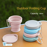 Opvouwbare Silicone Beker met Karabijnhaak - Draagbare en Duurzame Beker voor Outdoor en Kamperen