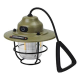 Vintage LED Campinglantaarn - Oplaadbaar en Duurzaam voor Buitenavonturen