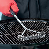 Y-Vormige BBQ Borstel met Lange Handgreep – RVS Reinigingsborstel voor Grondige Grillreiniging