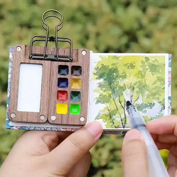 Mobiele Aquarelverfset met 24 Kleuren – Nu 1 kopen, 1 gratis!