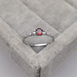 Minimalistische Amethist- & Zirkonia-ring – Nova