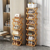 Functioneel Bamboe Schoenenrek – Compact en Flexibel voor Kleine Ruimtes