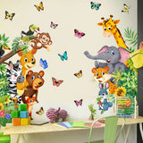 Kleurrijke Dieren Wandstickers - Speelplezier voor de Kinderen