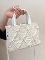 PU Diamant Raster Avondtas | Crossbodytas | Kleine vierkante tas voor dagelijks of feestelijk gebruik