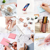 Roségouden acryl bureau organizer set | Bureau organizer | Complete set met nietmachine, liniaal en meer